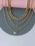 Lock Layered Necklace Set