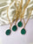 emerald druzy pendant