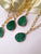 emerald druzy pendant