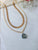 Gold Leaf Chain + Crystal Necklace